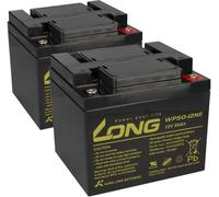 Ensemble de batteries de remplacement 24V 50Ah, comprenant 2 batteries Kung Long WP50-12NE, pour fauteuil roulant Meyra Ortopedia Ortocar 3/4 Classic 3+4