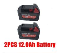 Ensemble de batteries M18 - Batteries de rechange 18V Li-Ion - 2 pièces - 12000mAh, 12Ah, haute capacité - Rechargeables - Pour outils électriques sans fil