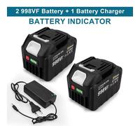 Ensemble de batteries pour outils électriques - Lithium-ion 998VF : 2 batteries + 1 chargeur - Système 18 V - CE - Couleur : violet