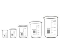 Ensemble de béchers en verre borosilicaté haute qualité, 5 pièces, capacité de 50 à 1000 ml
