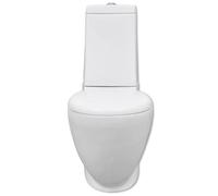Ensemble de Bidet et Toilette Céramique Blanc | Abattant fermeture douce,double chasse 3 ou 6 litres,bidet au sol,évacuation verticale,robinets non inclus