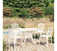 Ensemble de Bistro 3 pcs Aluminium Coulé Noir Patio Jardin Mobilier vidaXL