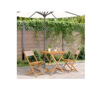 Ensemble de bistro 3 pcs taupe tissu et bois massif, ensemble de bistro de jardin, ensemble de balcon, ensemble de 3281870