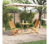 vidaXL Ensemble bistrot pliant 3 pièces Marron Bois massif d'acacia