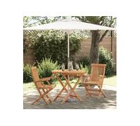 Ensemble de Bistro Pliable 3 Pièces en Teck 3385964