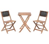 Ensemble de Bistrot en Bois d'Acacia Pliant Meuble de Jardin Terrasse Balco