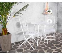 Ensemble de bistrot Paris 3 pièces en métal blanc