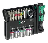 Ensemble de bits et douilles - WERA - Tool-Check Modular 1 - 21 pièces - Poignée Kraftform 815/1 - Cliquet Zyklop Mini 4