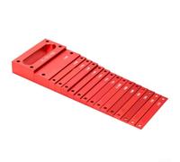 Ensemble de blocs de mesure de précision 16 pièces pour le travail du bois - Altimètre en aluminium anodisé pour défonceuses et scies circulaires de table 1-50 mm