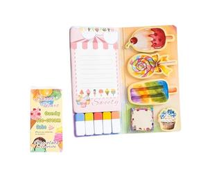 Ensemble de blocs-notes et d ' étiquettes de notes de dessin animé, feuille de mémo adhésive pour journaux et planificateurs, bureaux, école, maison, organisation, disque adhésif fort
