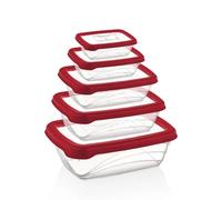 Ensemble de boite de conservation 5 pièces rouge Herzberg HGL763-RED