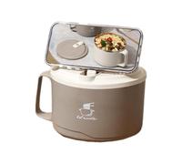 Ensemble de boîtes à déjeuner portables en acier inoxydable pour nouilles instantanées, couvercle filtrable avec support de téléphone et poignée, boîtes à soupe isothermes multicouches 1100 ml