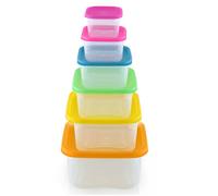 Herzberg Ensemble de contenants carrés HG-SFS6N1 – 6 en 1 pour aliments