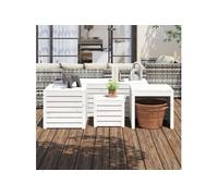 vidaXL Ensemble de 4 boîtes de jardin blanches en pin massif