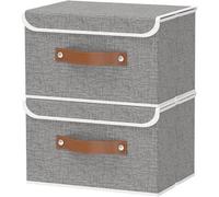 Ensemble de boîtes de rangement Unyqoos® – cubes de rangement pliables pour vêtements et documents, 4 tailles (32×32×16 / 33×23×20 / 38×25×25 / 44×29×30 cm), poignée de transport, base en carton robus