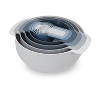 Ensemble de bol de cuisine NEST 40112, 9 pièces, avec passoire et tasses à mesurer, bleu, Joseph Joseph
