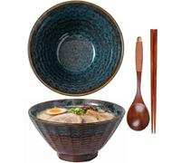 Ensemble de bols à ramen, grand bol à pâtes avec cuillère, baguettes, bols à soupe, bols à soupe, bols à céréales, saladiers (A)