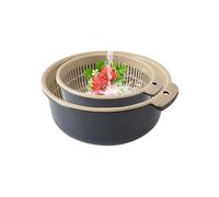 Ensemble de bols à tamis avec bol, trous rapides et base antidérapante pour le nettoyage des pâtes, la cuisson, la passoire, la préparation des repas, la nourriture de cuisine, 24 x 9 cm