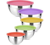 Ensemble de bols mélangeurs, bols en acier inoxydable avec couvercles hermétiques,idéal pour la cuisine,la pâtisserie et le stockage