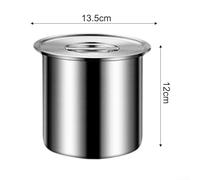 Ensemble de bols mélangeurs en acier inoxydable 316L avec couvercles, tasses à crème pour œufs cuits à la vapeur pour four, bols à dessert en métal pour pudding, récipients de cuisson de riz