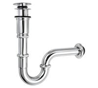 Ensemble de bonde pour lavabo avec trop-plein, robinet à clapet, finition chrome