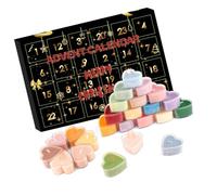 Ensemble de bougies de décoration de table, collection de cire parfumée en forme de cœur, 24 pièces, pour étagères de chambre à coucher, de salle à manger, affichage festif à la maison, de de à
