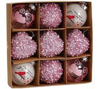Ensemble de boules de mousse en forme de cœur pour la Saint-Valentin - Pendentif léger et minimaliste - Rouge, rose, blanc - Pour champagne - 6 cm - 8 cm - Décoration à suspendre (rose 8 cm)