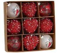Ensemble de boules de mousse en forme de cœur pour la Saint-Valentin - Pendentif minimaliste et moderne - Léger - Rouge, rose, blanc - Pour champagne - 6 cm - 8 cm - Décoration à suspendre (rouge 8 cm