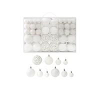 vidaXL Ensemble de boules de Noël 100 pcs Blanc