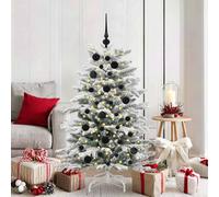 vidaXL Set de Boules de Noël avec Pic et 150 LED 61 pcs Arbre Ornement de Noël Décoration de Vacances Décoration de Noël Jardin Doré Rose rose et doré G