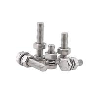 Ensemble de boulons, vis et écrous hexagonaux en acier inoxydable 304, grande vis à extension complète M6 M8 M10(40mm(2PCS),M8)