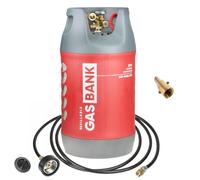 Ensemble de bouteilles de gaz GPL Zatechs 11 kg Composite DUO rechargeables 80 % limite de remplissage avec tuyau de 1,5 m Adaptateur DISH & baïonnette Pays-Bas Europe Camping-car