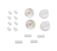 Ensemble de boutons de commande de poêle de rechange avec 12 adaptateurs pour cuisinières de cuisine et cuisinières, installation facile, finition noire et blanche (blanc)