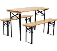 Ensemble de brasserie DORTMUND Mini3, table 117x56x76,5 cm, 2x banc 117x25x46,5 cm, bois 27 mm