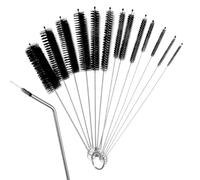 Ensemble De Brosses De Nettoyage De Tuyaux - Pinceaux De Nettoyage De Paille En Nylon, Pinceau À Tube Flexible | Kit De Brosse Plus Nettoyant 10pcs, Outils De Nettoyage Portables Avec Crochet, Brosses