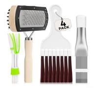 Ensemble de brosses de nettoyage multifonctions à double tête pour grille d'aération de climatiseur
