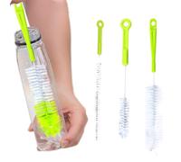 Ensemble de brosses de nettoyage pour bouteilles, kit de rondelle à long manche, 4 pièces, système d'outils à récurer à col étroit, brosse de nettoyage pour paille, tasse en verre, utilisation pour la