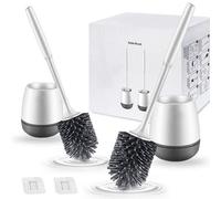 Ensemble de brosses de toilettes, 2 pièces, en silicone, nettoyage en profondeur, séchage rapide, souples