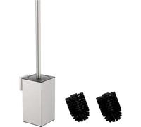 Ensemble de brosses de toilettes à fixation murale, 2 pièces, acier inoxydable argenté
