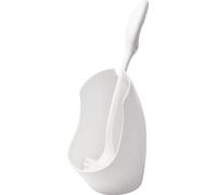 Ensemble de brosses pour WC haug avec une brosse ronde au design moderne, de couleur blanche - Conforme au concept HACCP - pour un nettoyage hygiénique