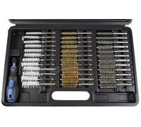 Ensemble de brosses rondes, 38 pièces, en nylon, laiton et acier, diamètre de 8 à 19 mm