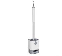 Ensemble de brosses WC avec support, brosse de nettoyage à 360° pour une propreté profonde, montage mural ou au sol, poignée résistante aux éclaboussures de 49 cm, tiroir d'égouttement ventilé