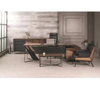 Ensemble de bureau bureau de direction design, buffet raffiné, fauteuil et table