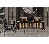 Ensemble de bureau classique 5 pièces de haute qualité, style baroque, bureau complet, bureau