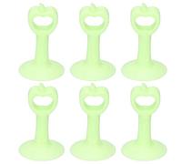 Ensemble de butées de porte et de protection murale en silicone, 6 pièces, conception concave pour l'absorption des chocs, vert, pour portes, armoires et meubles