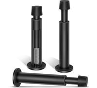 Ensemble de butoirs de porte - Protection murale - Amortisseurs de porte - Aluminium à ressort - 3 pièces, 112 mm - Noir