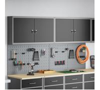 vidaXL Ensemble d'armoires à outils 6 pcs noir Acier revêtu par poudre