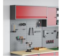 vidaXL Ensemble d'armoires à outils 3 pièces Rouge Acier thermolaqué