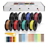 Ensemble de câbles électriques en silicone, calibre 20 AWG (0,5 mm²), 15 mètres par rouleau, fil de cuivre étamé flexible
