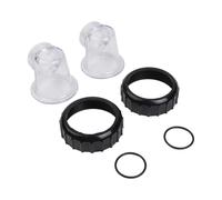 Ensemble de cache-filtre transparent pour circulateurs de piscine | Prolonge la durée de vie du circulateur de piscine avec un couvercle de préfiltre transparent et des joints d'étanchéité